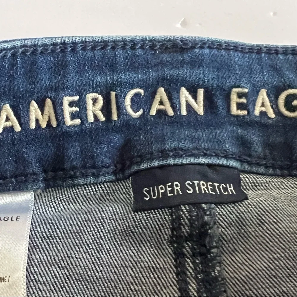 American Eagle Hi Rise Sailor Denim Jean Shorts Size 2